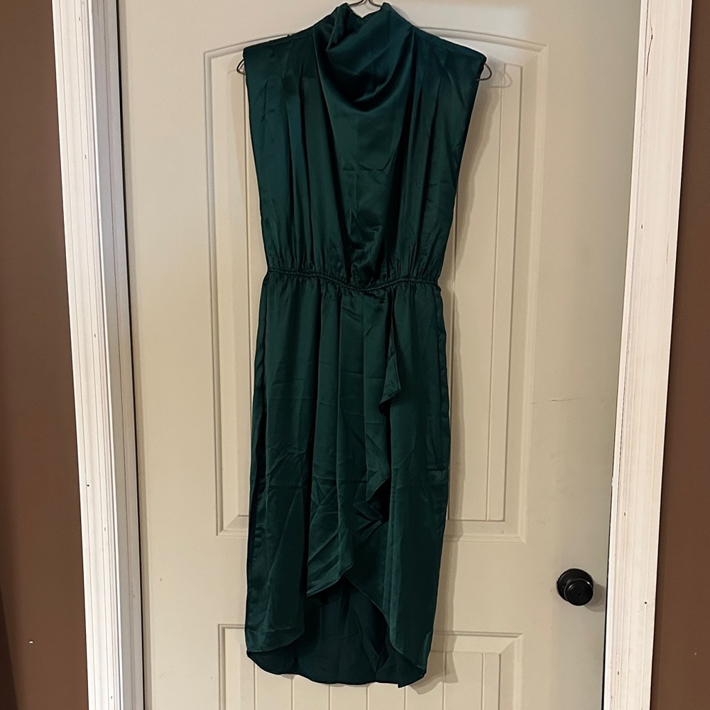 Elegant Teal High-Low Dress